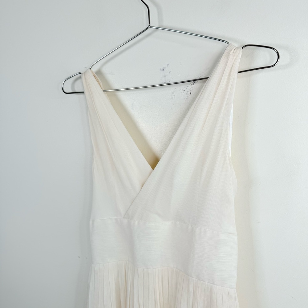 J.Crew Ivory Sophia Silk Chiffon Pleated Skirt Wedding Gown - Picture 6 of 9